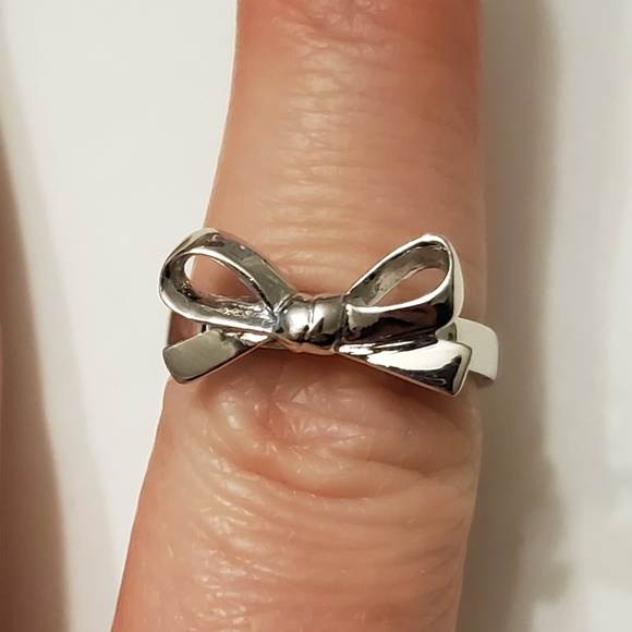 kate spade Jewelry - Kate Spade New York Silver Tone Bow Ring Size 7